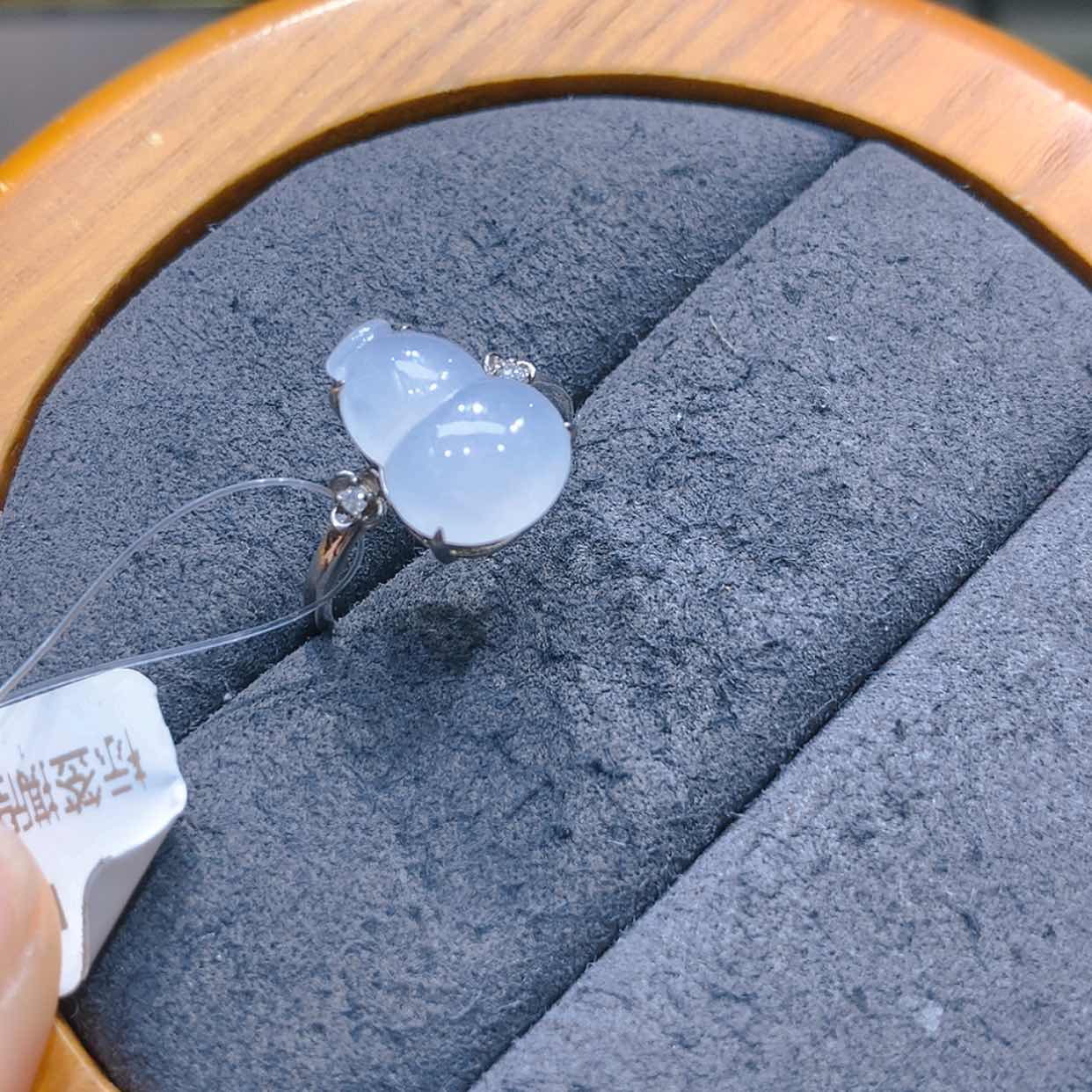 【闪购商品】翡翠戒指银S925镶嵌2柒姐