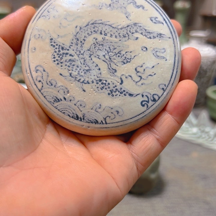 盖碗三**如青花镇纸完整不包邮