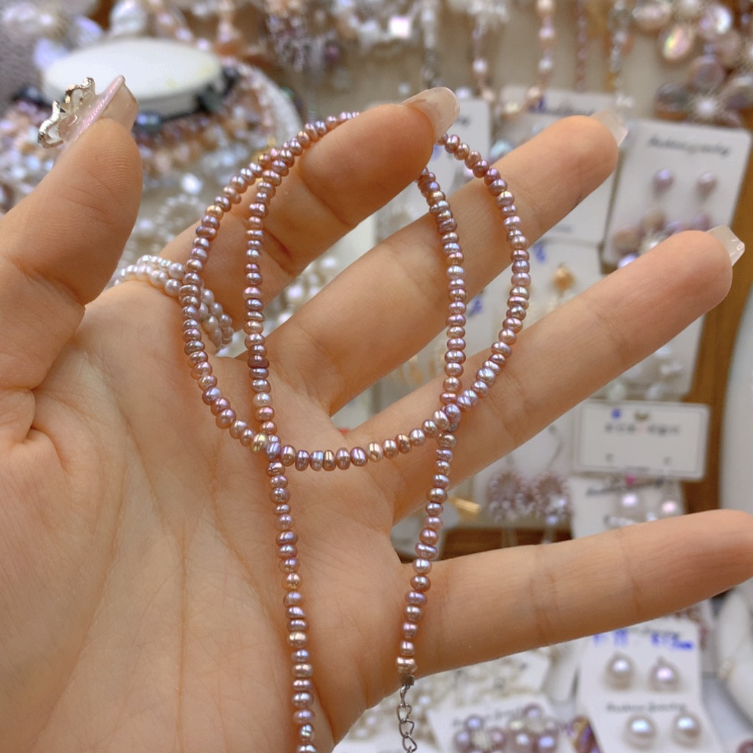 淡水珍珠耳饰银S925镶嵌