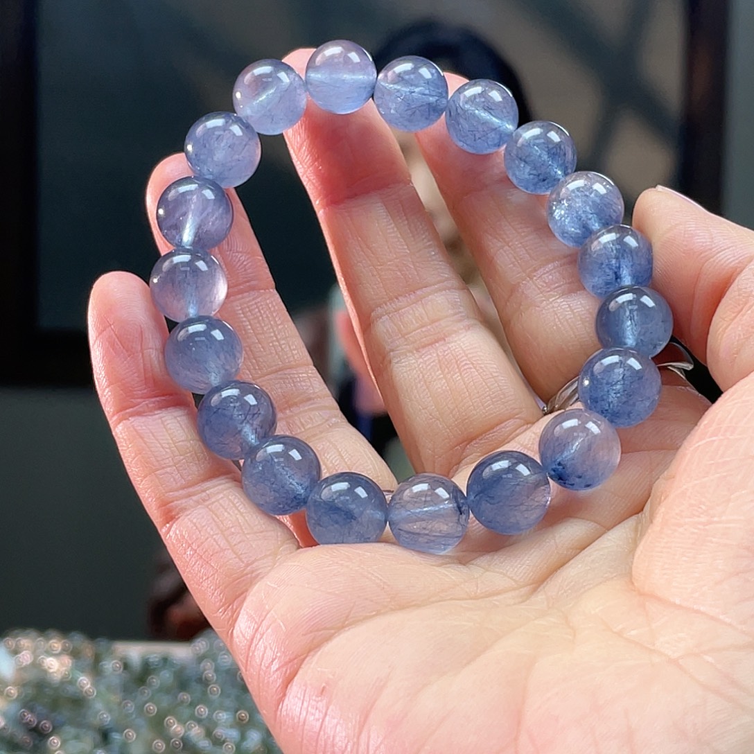 兰***陵水晶手链未镶嵌蓝发晶