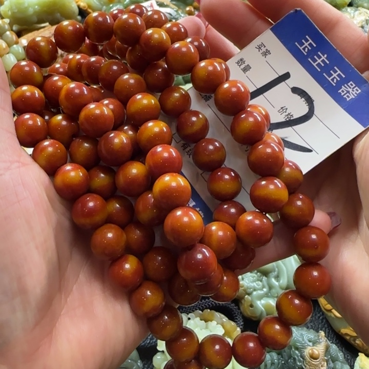 透闪石质玉手串未镶嵌