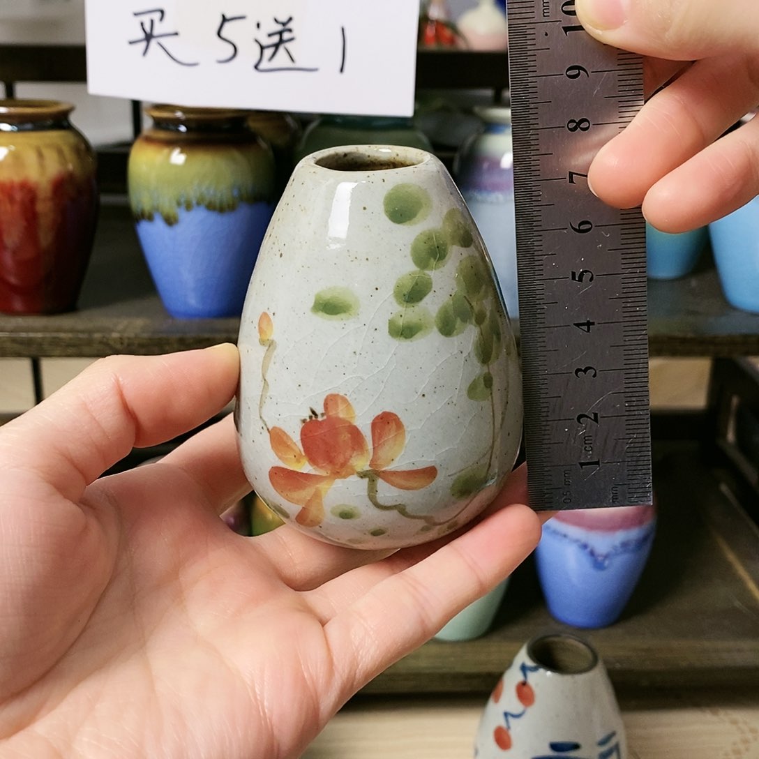 摆件景德镇高温陶瓷小花瓶
