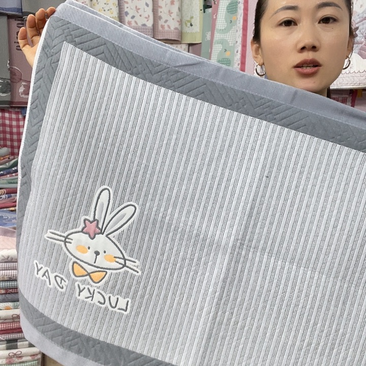 棉特价促销灰色竖条兔