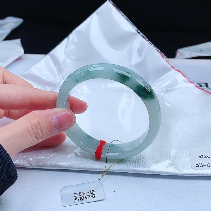 翡翠手镯未镶嵌缅甸天然a货手镯53