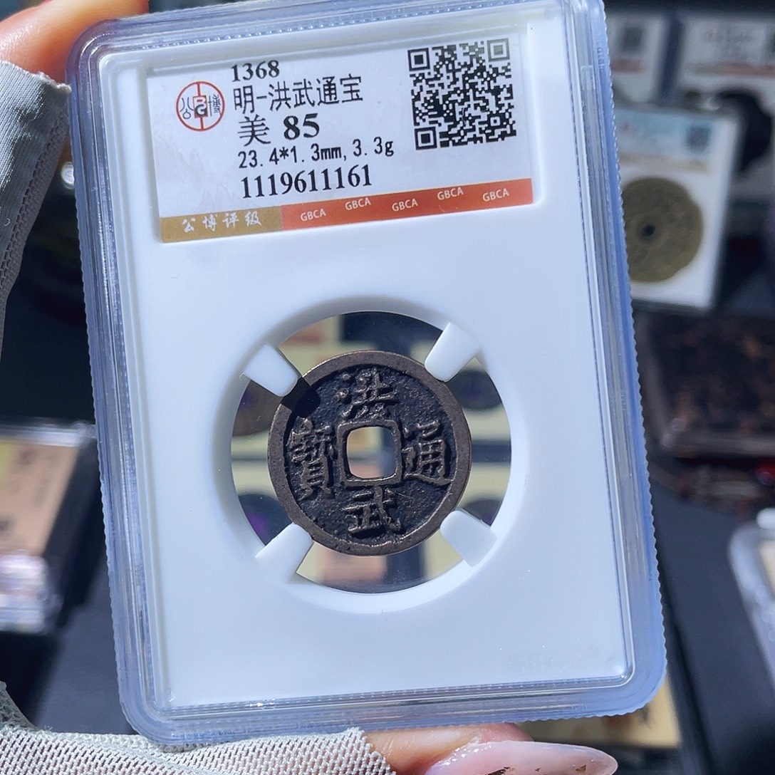 铜小瑶，传世洪武，评级码1161