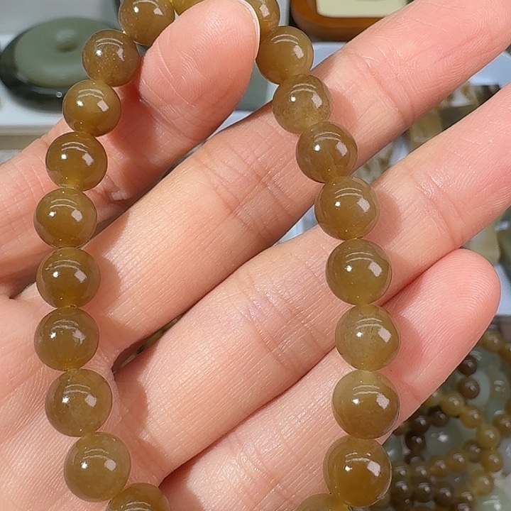 和田玉（糖玉）未镶嵌手链8mm