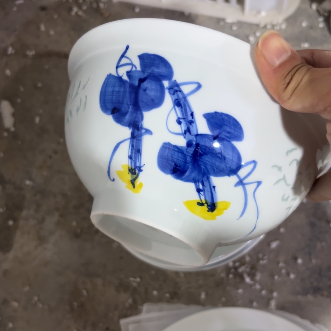 玉瓷景德镇陶瓷三只微瑕