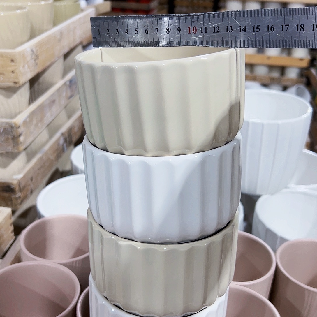 有孔外贸尾单陶瓷花盆凑单10米包邮