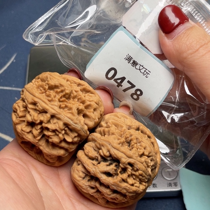 文玩核桃把件粗筋45.0478