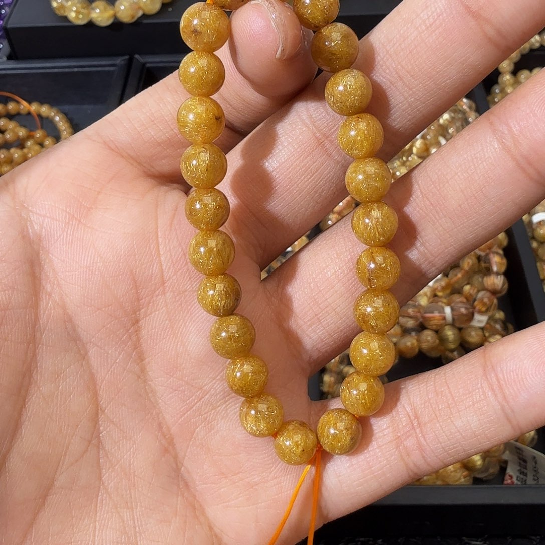 手链未镶嵌发晶天然金发晶