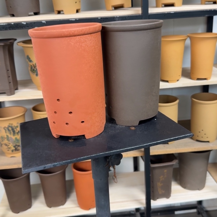 高度23口径14俩只 紫砂花花盆