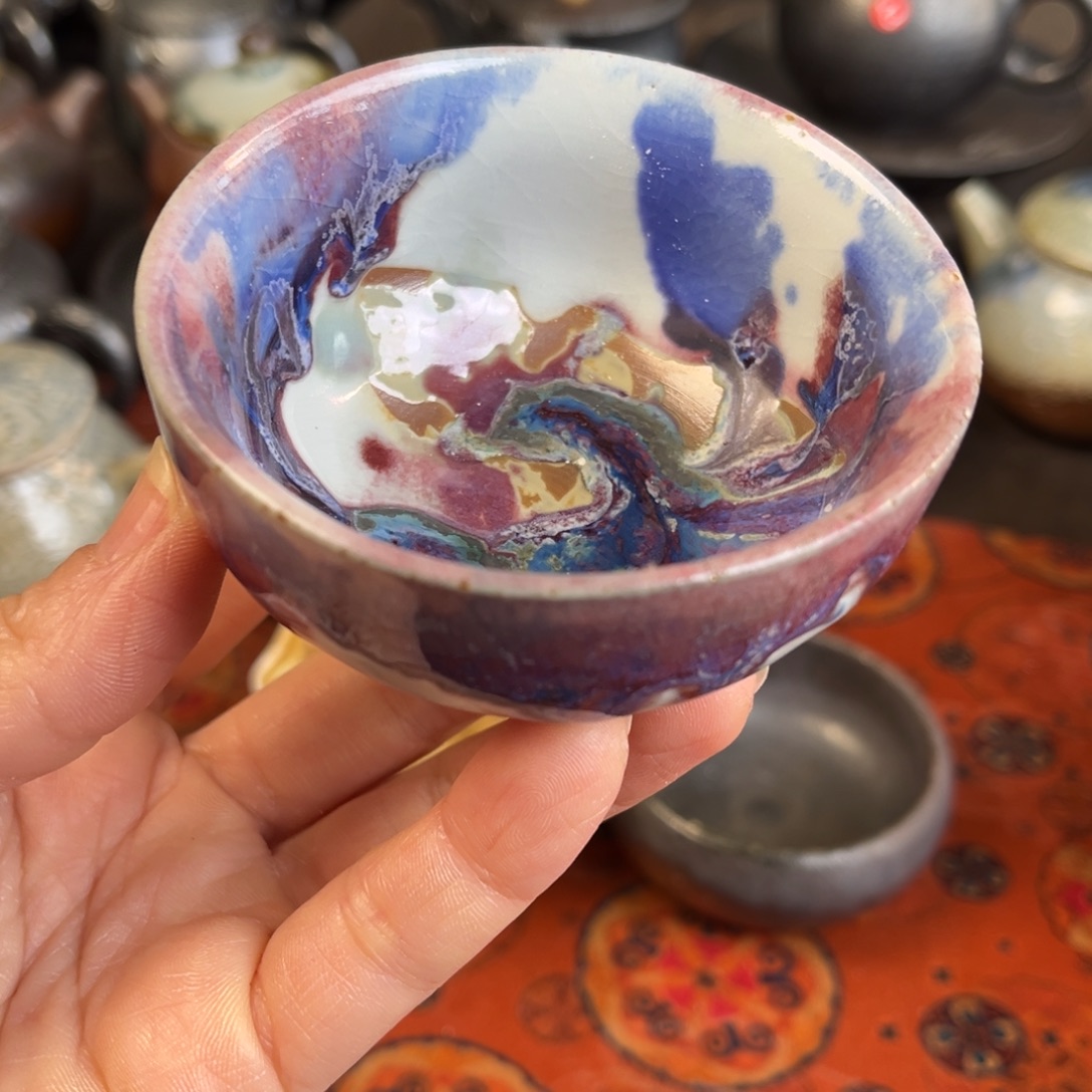 柴烧茶器主人杯杯柴烧