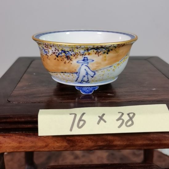 陶大德堂手工手绘釉盆