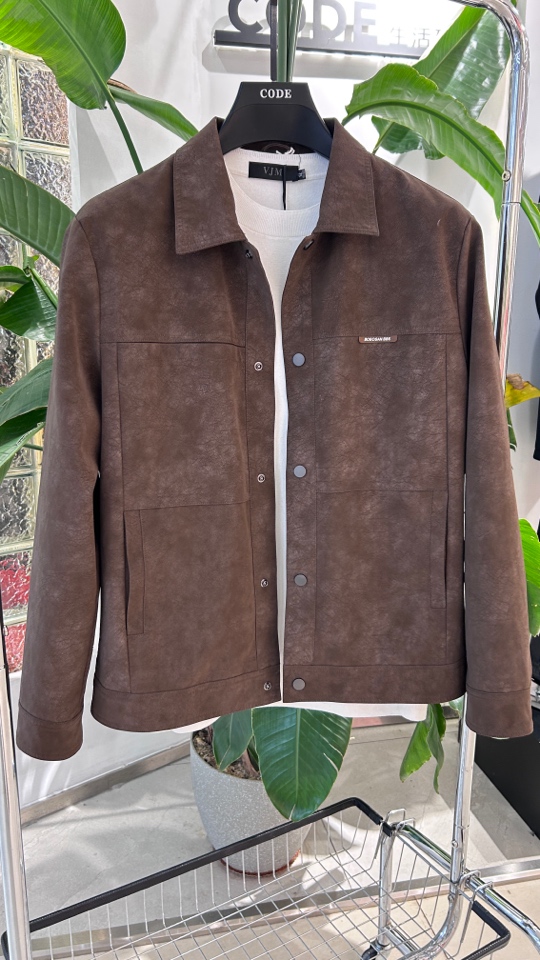 25男款皮衣外套加绒