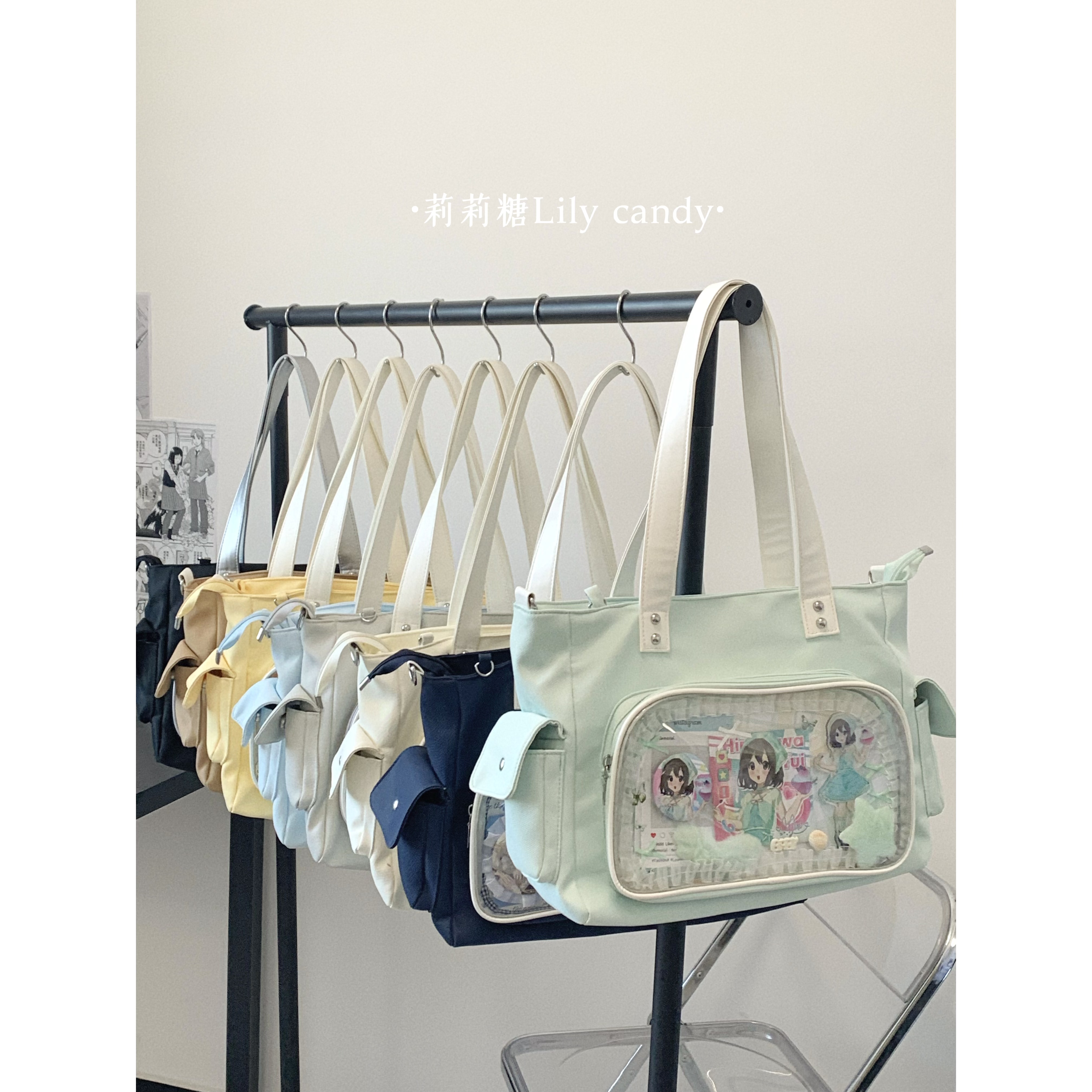 莉莉糖 原创自制痛包大容量休闲托特包百搭日常单肩斜挎小众痛包