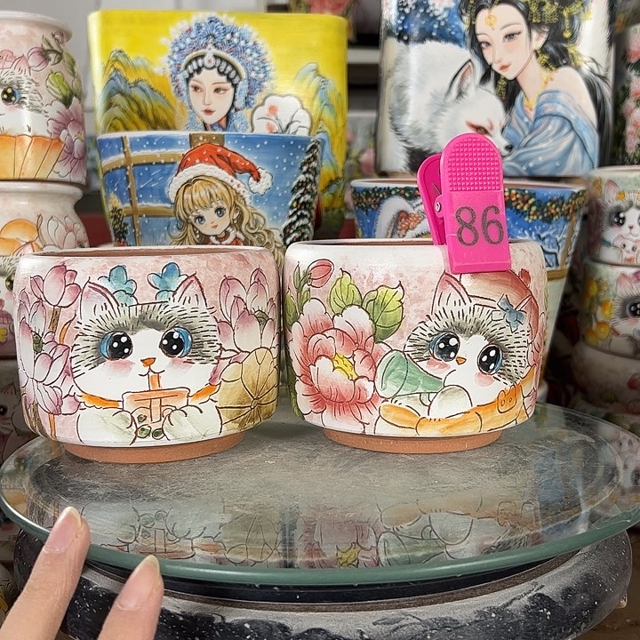 景德镇手绘花盆性价比超高