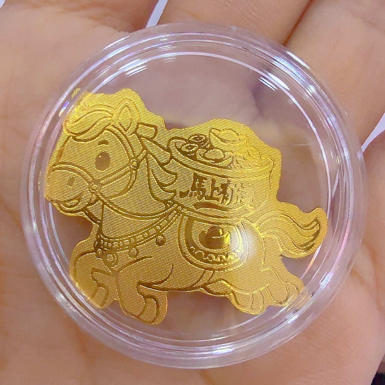 含金工艺品含金手机贴马上有钱送礼物起势财库