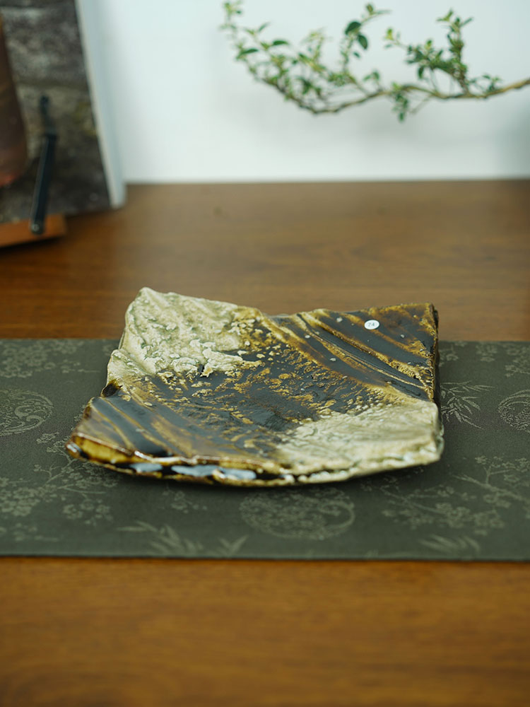 伊禾集物 日本伊贺烧手工匠人 新学 大盘 餐具 果盘 74#