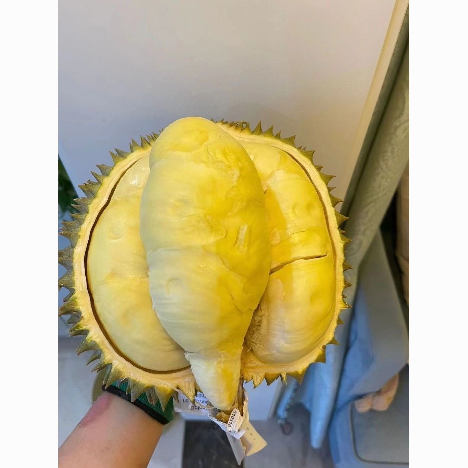 【泰国金枕榴莲】新鲜核小现场选果 燕郊同城小时达跑腿送上门3-8斤每颗金枕泰国