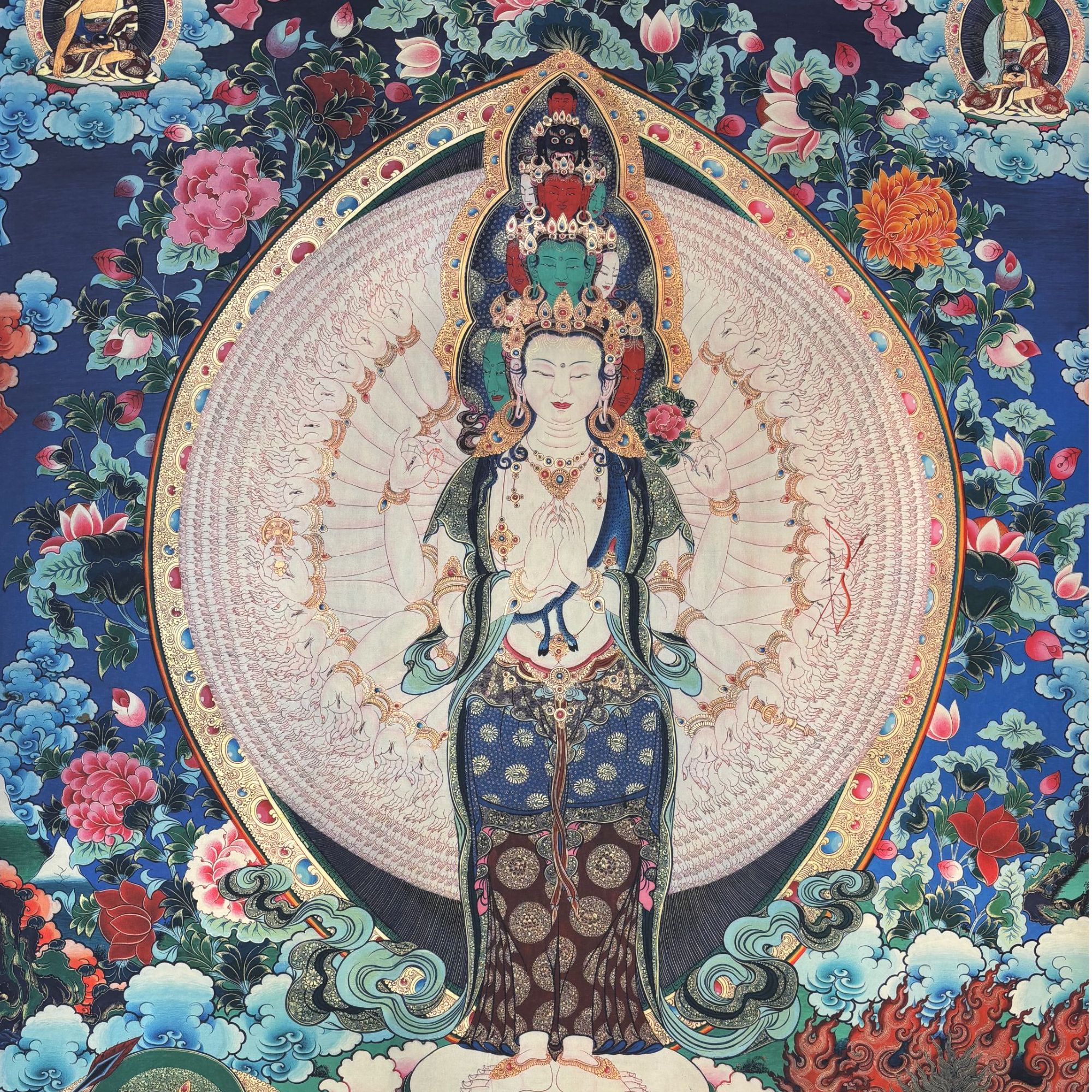 高端精品千手观音2绘画类唐卡