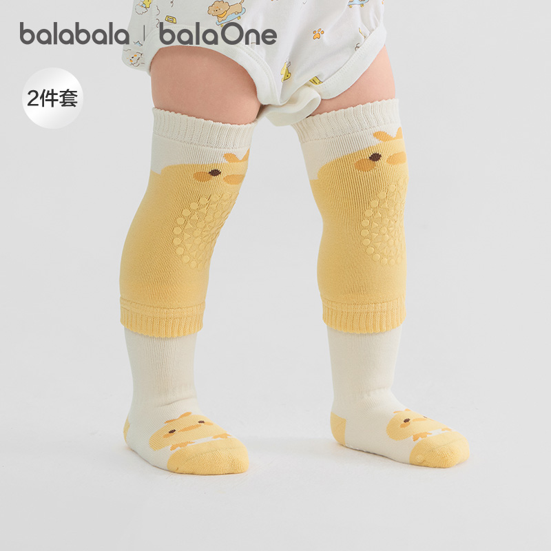 【balaOne】巴拉巴拉宝宝袜子冬保暖袜婴幼儿短袜防着凉护膝套装