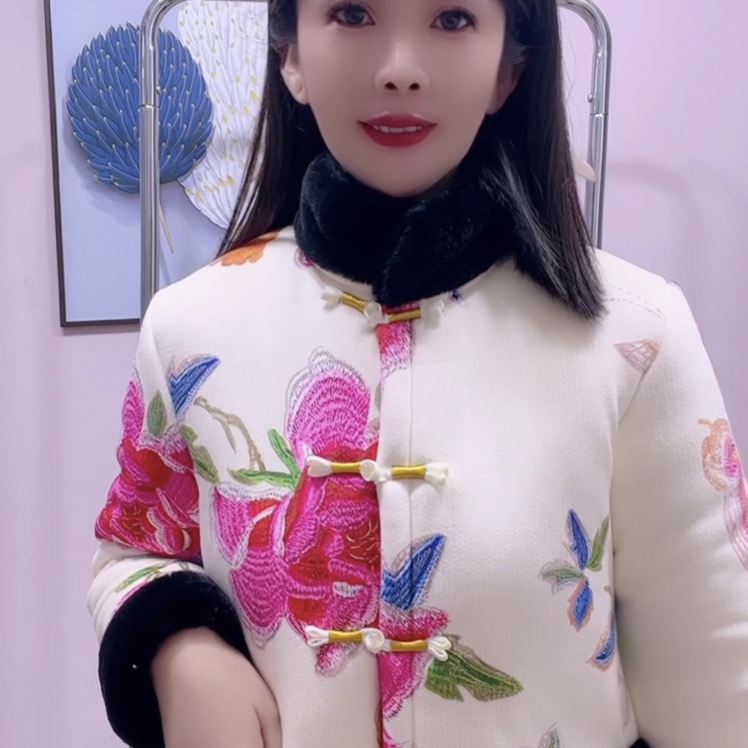 新中式高品质国风双面绒棉袄外套加绒加厚（卡码拍小）