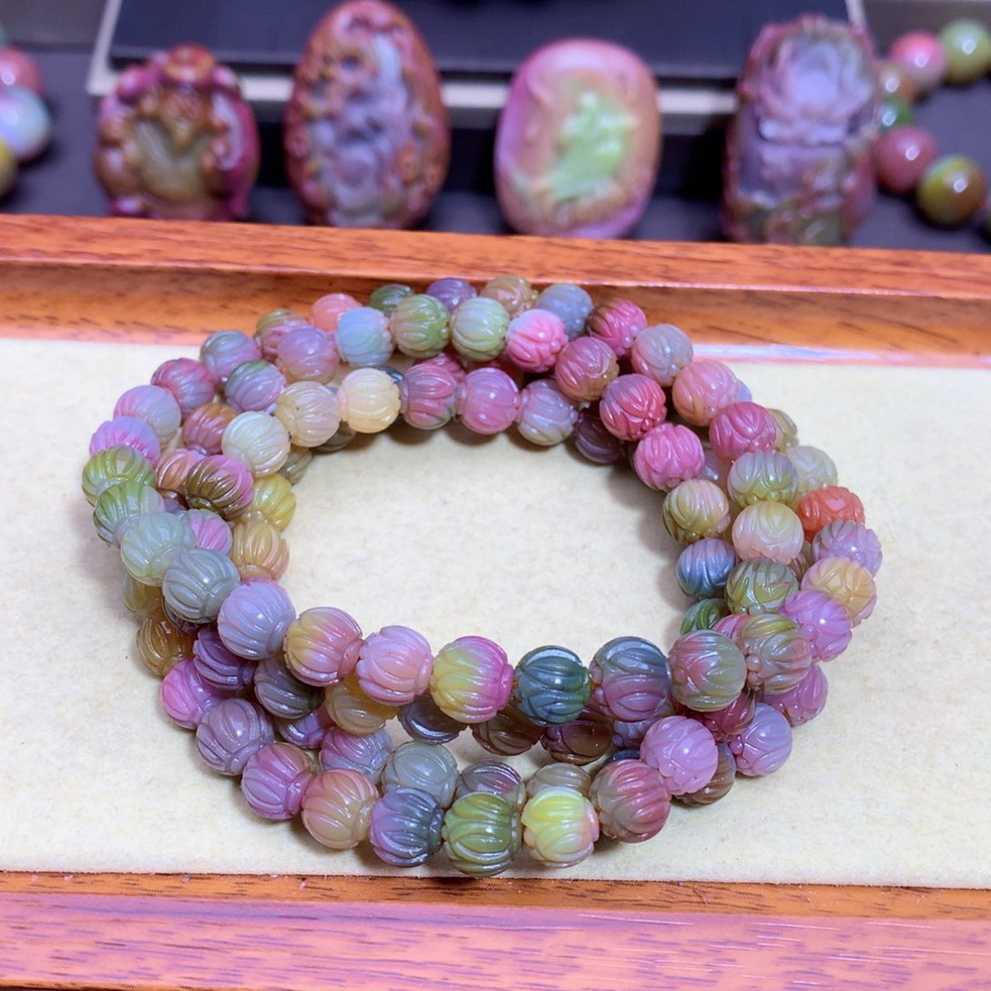 玛瑙手链未镶嵌盐源