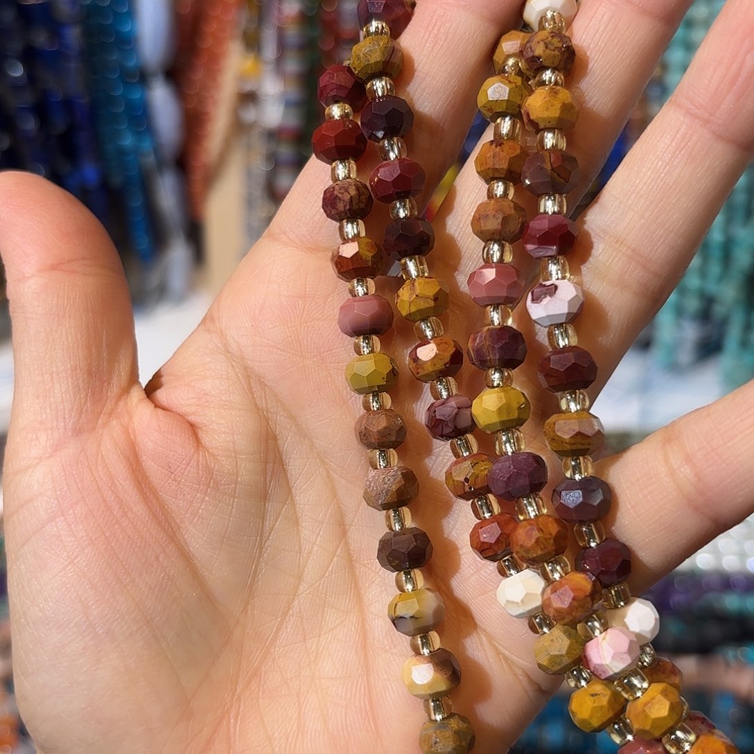 玛瑙/玉髓未镶嵌珠宝半成品蛋黄石卡6-8一条