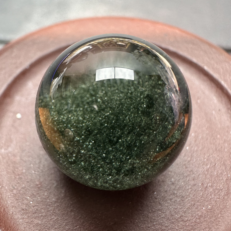 天然绿幽灵聚宝盆单株 13.2mm