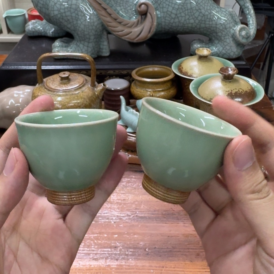 龙泉青瓷茶具微瑕6007