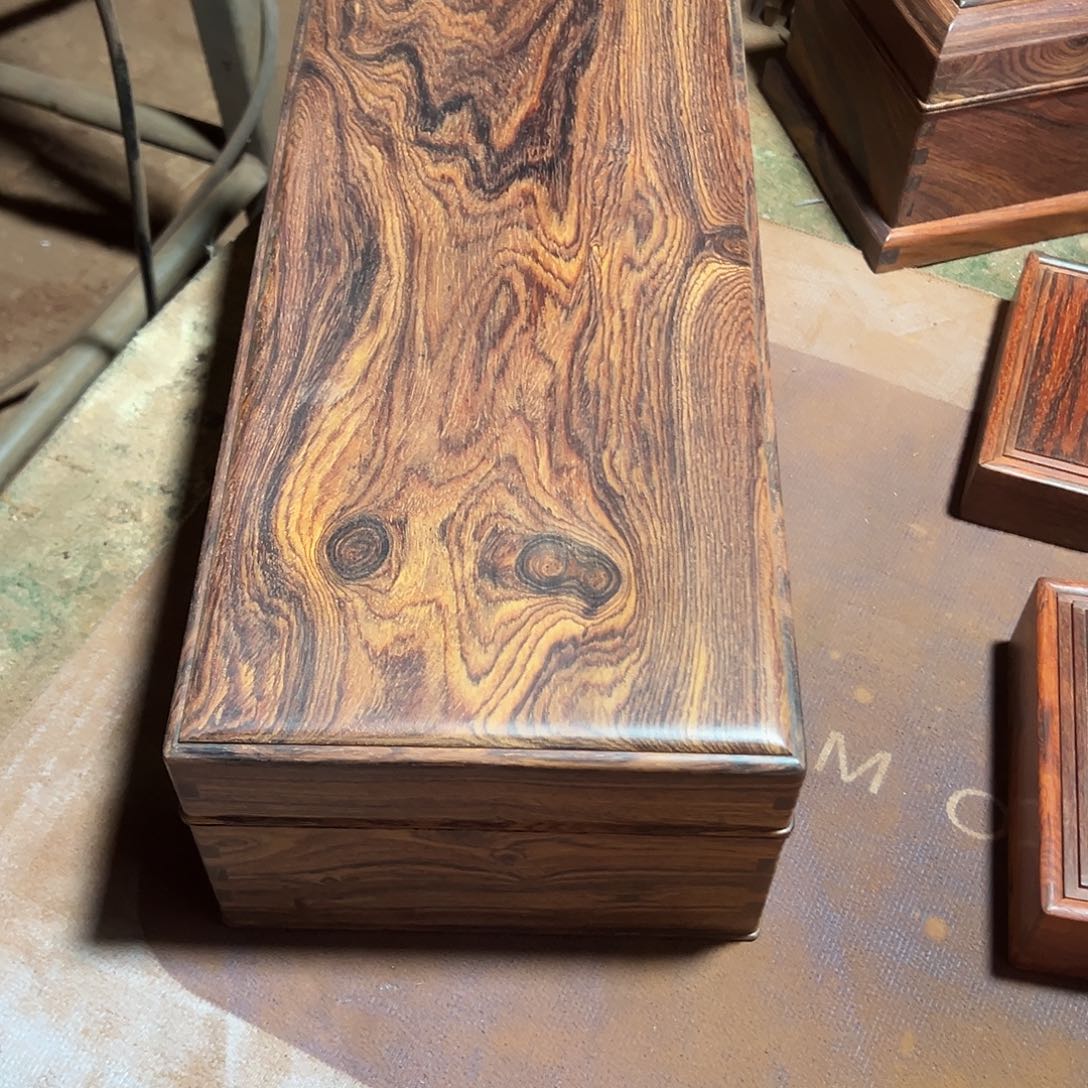 我***风微凹黄檀扣盒收纳盒