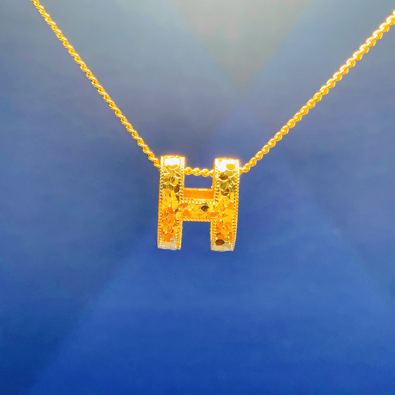 项链 D16X034项链碎冰冰H字母锁骨链多样性发货