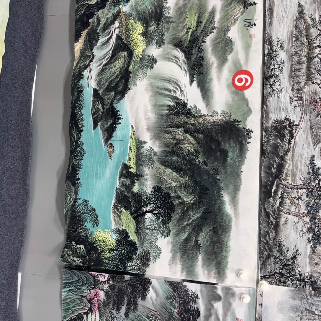 王***鈎国画国画山水作品