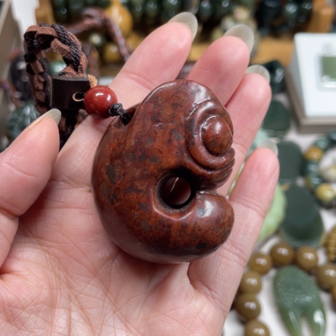 【闪购商品】岫岩河磨玉（透闪石质玉）手把件未镶嵌