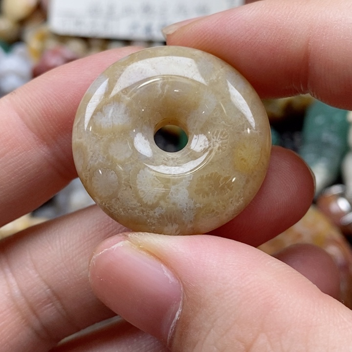 硅化珊瑚（珊瑚玉）颈饰未镶嵌