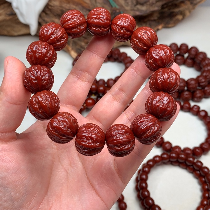 猴头核桃吊坠纽扣八棱18