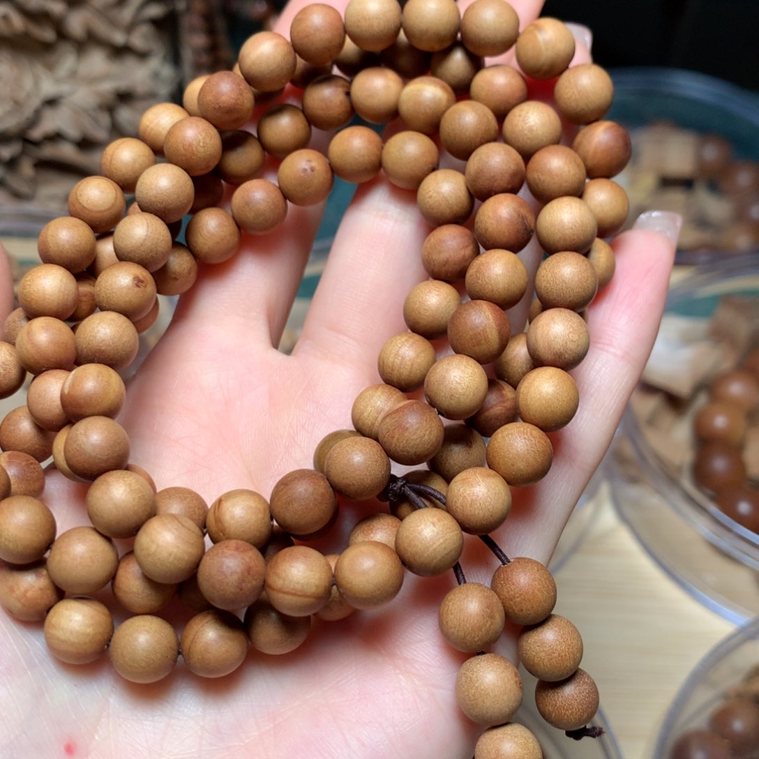 檀香木手串/手链迈索尔老山檀8x108瑕疵