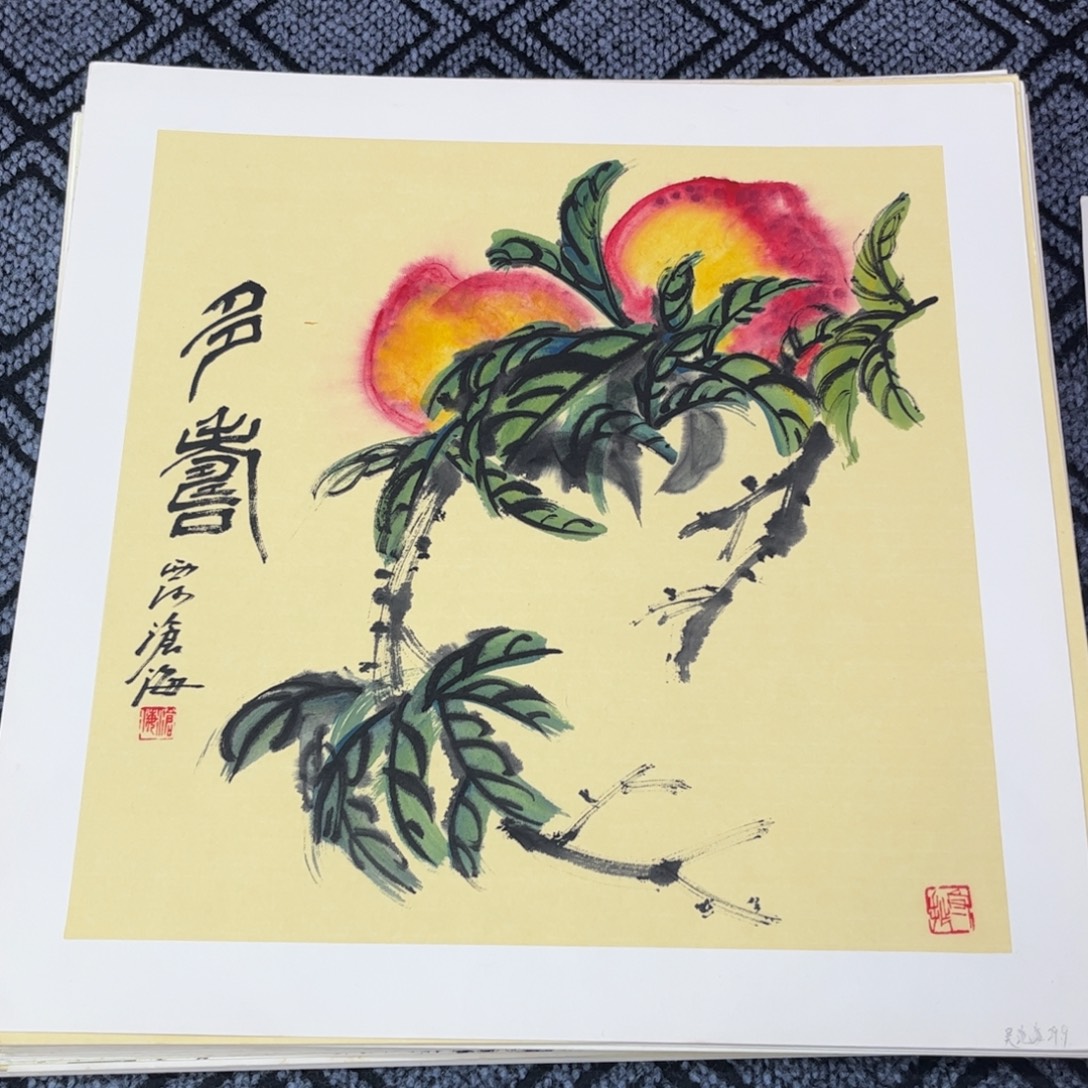 国画三尺斗方花鸟