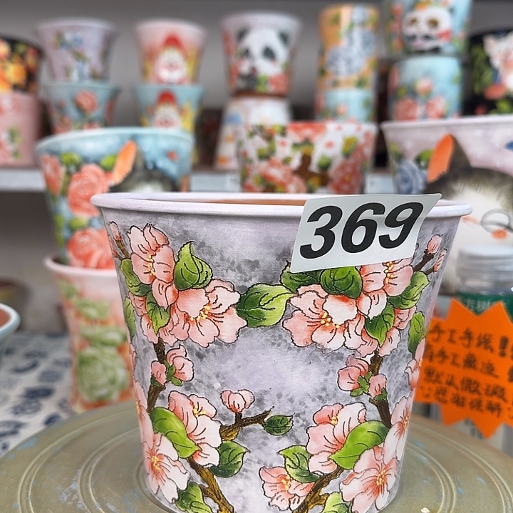 景德镇手绘多肉花盆