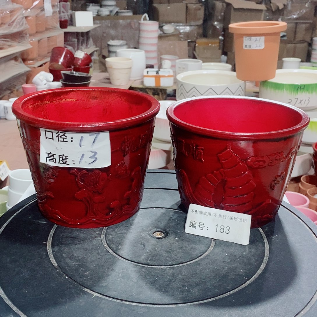 微瑕花盆-183-口17×13-2个