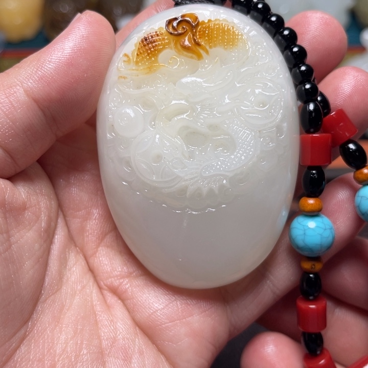 石材天然方解石手把件不退换