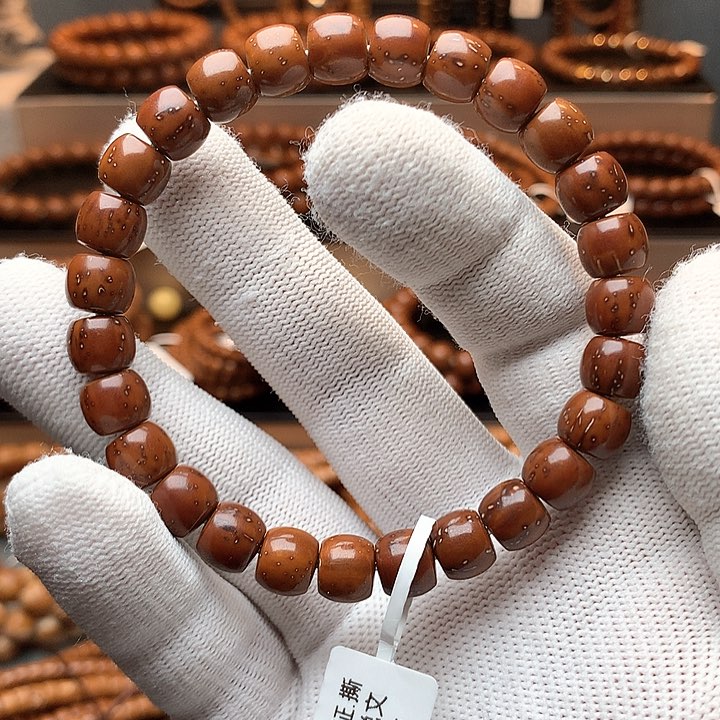 紫金鼠手串9×8直切单圈福利