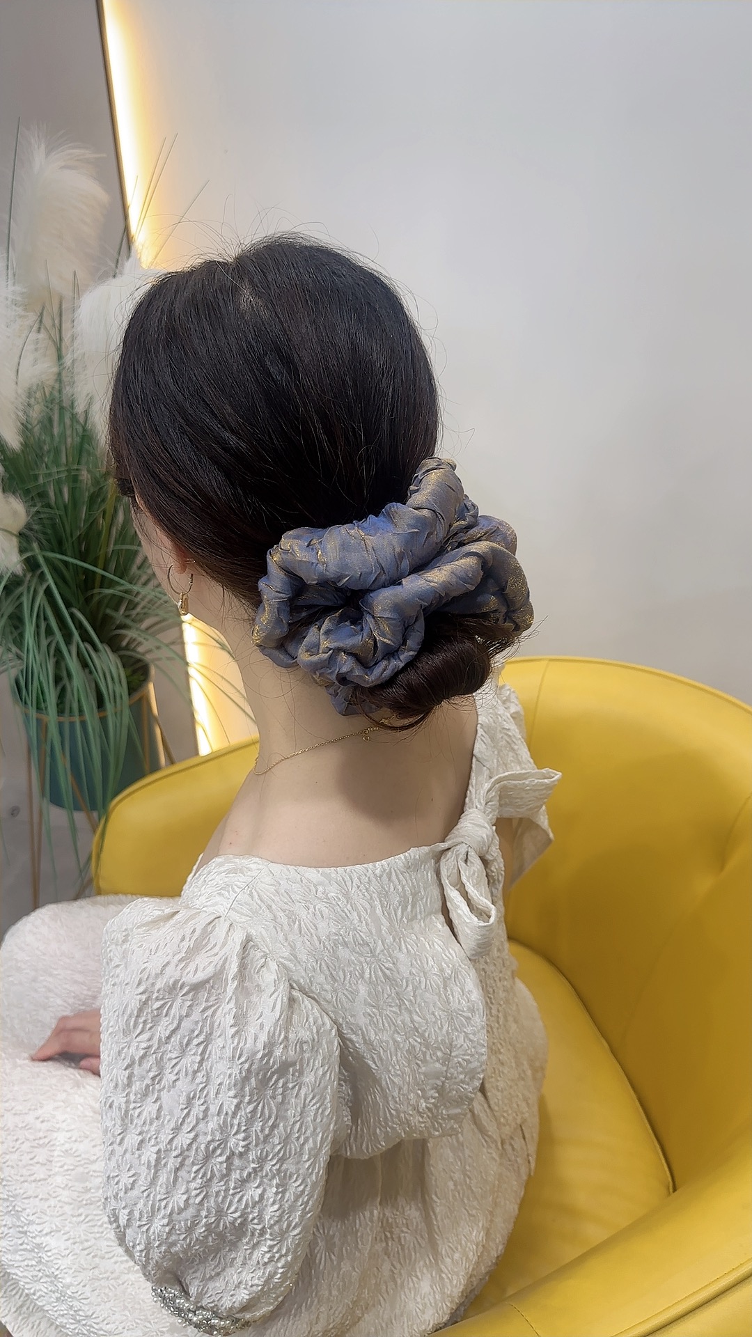 韩系气质高级感大肠发圈木耳边缎面头绳2025新款丸子头肥肠发绳女