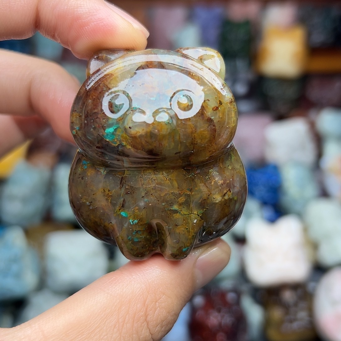 石材醒狮小白凤凰松