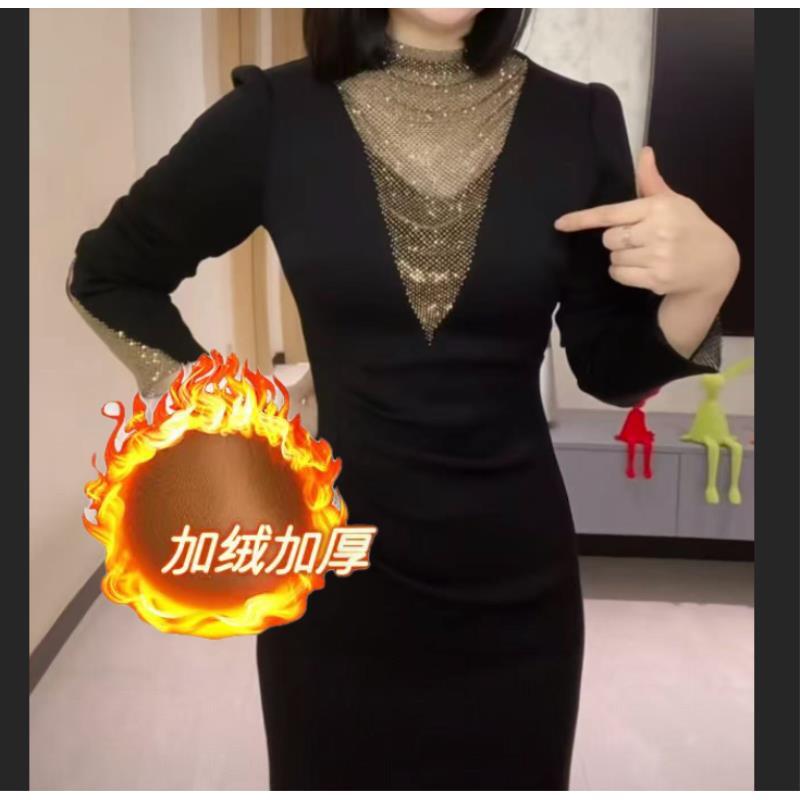 【加绒】轻奢高级感气质显瘦女人味高级感连衣裙YF25511