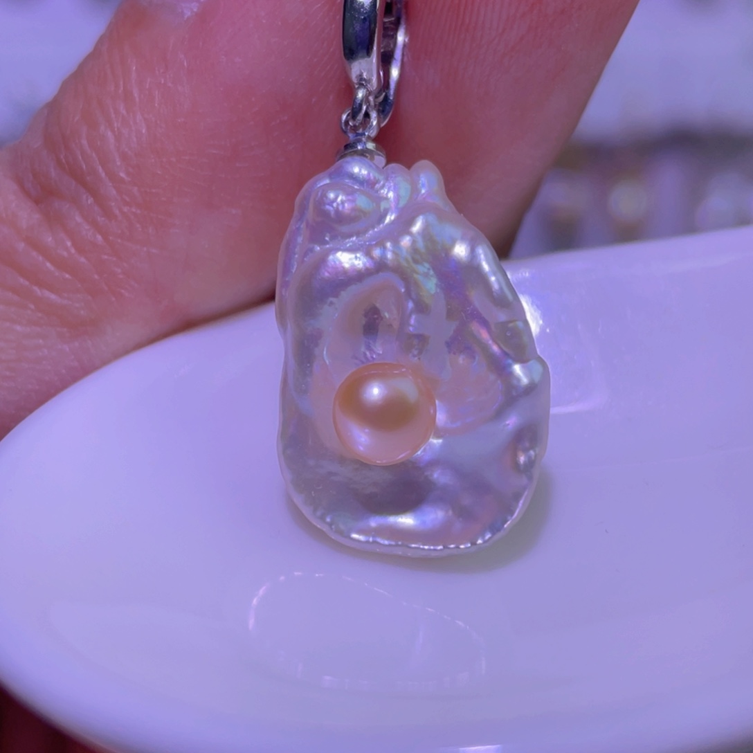 天然淡水珍珠吊坠未镶嵌淡水珍珠