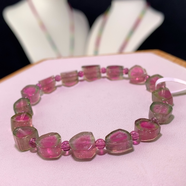 双色碧玺手链未镶嵌