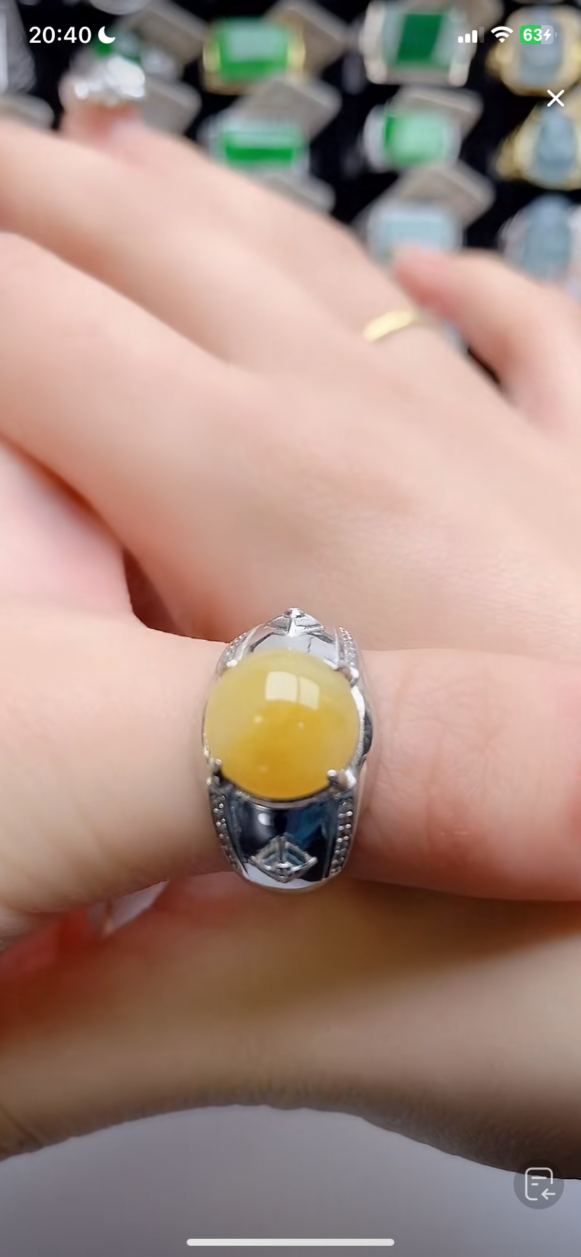 天然翡翠戒指s925银男戒