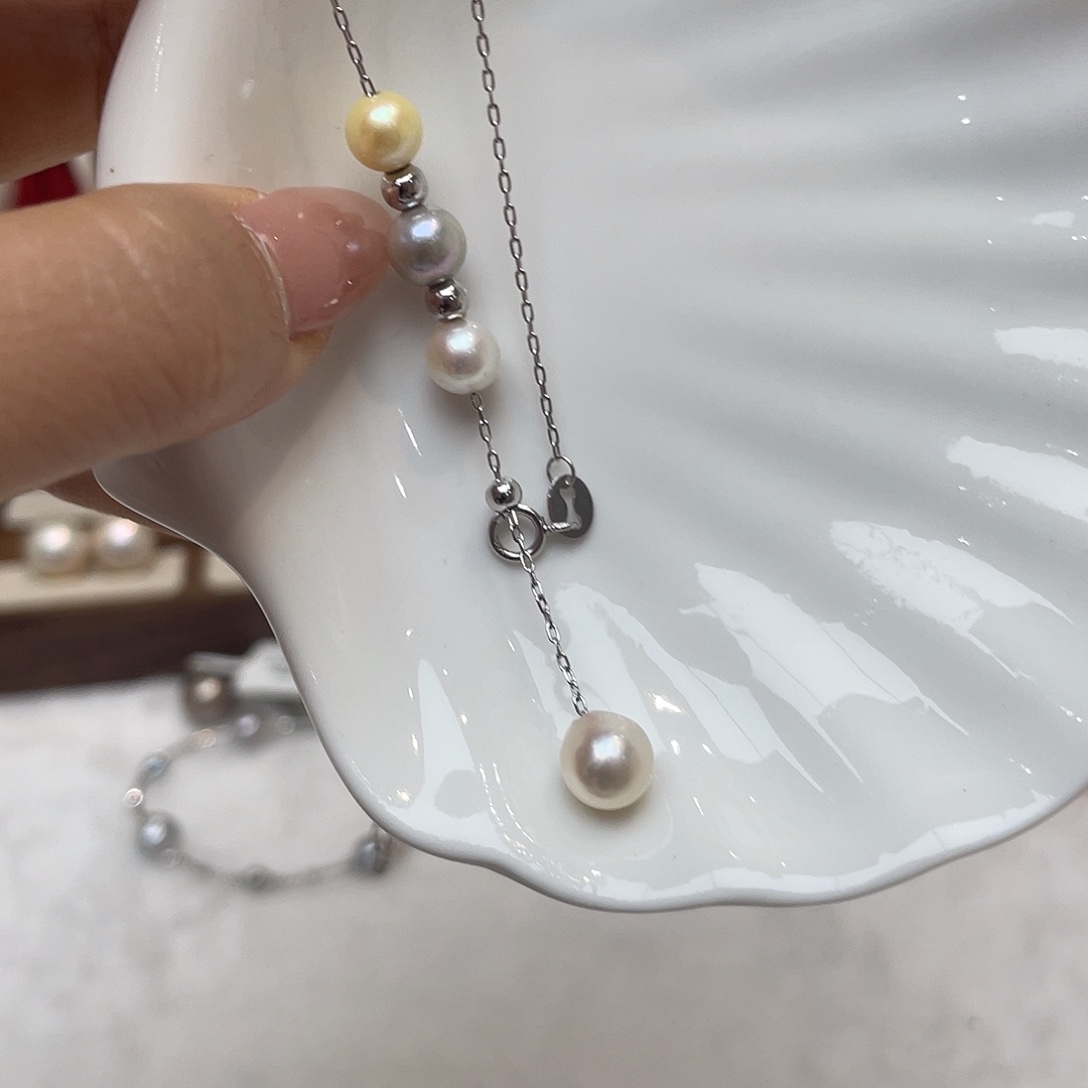 海水珍珠颈饰银S925镶嵌