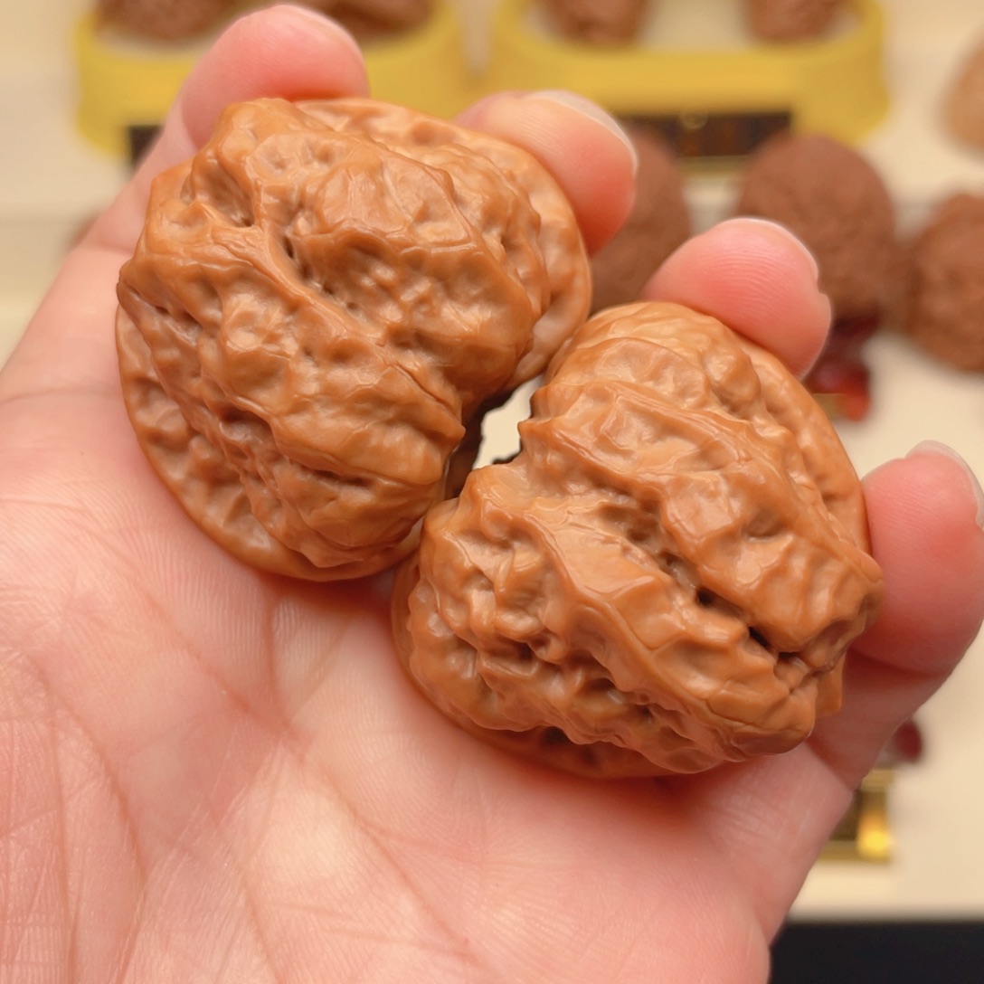 把件文玩核桃四开背肌肉蛙39